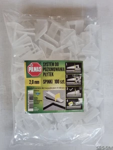 Spinki do systemu poziomowania 2,0mm/100szt 